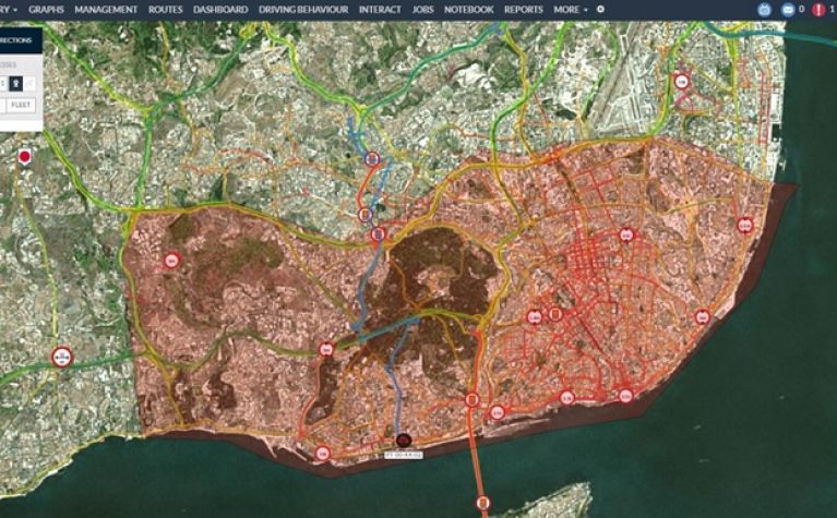 Blog - How can geofencing save you money An example of a virtual perimeter marking a real geographic area